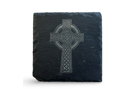 Celtic Cross Slate Coaster