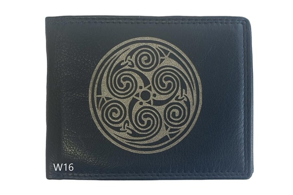 Celtic Triskelion Wallet - Black