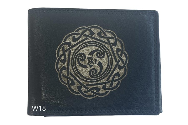 Celtic Triskelion Wallet - Black