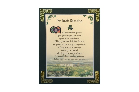 An Irish Blessing - May love And Laughter - 8x10 Matted