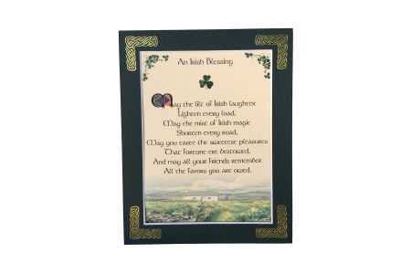 An Irish Blessing - May the lilt of Irish Laughter - 8x10 Matted