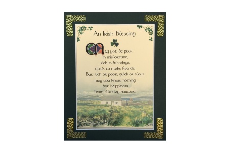 An Irish Blessing - May you be poor in misfortune - 8x10 Matted