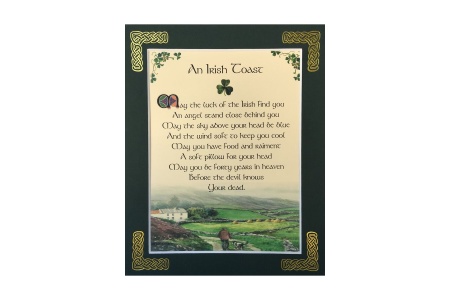 An Irish Toast - May the luck of the Irish - 8x10 Matted