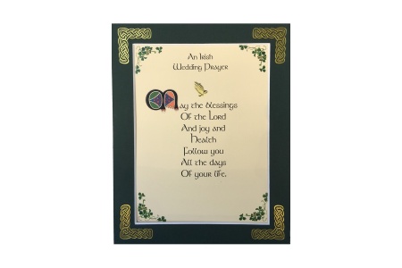 An Irish Wedding Prayer - May the blessings of the Lord - 8x10 Matted