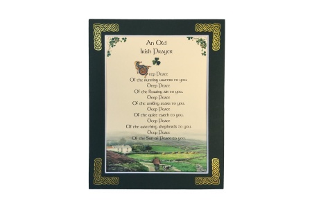 An Old Irish Prayer - Deep peace of the running waters to you - 8x10 Matted