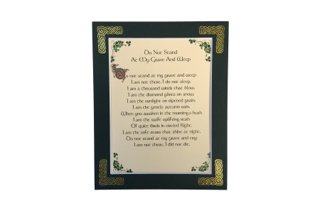Do not Stand At My Grave and Weep - 8x10 Matted