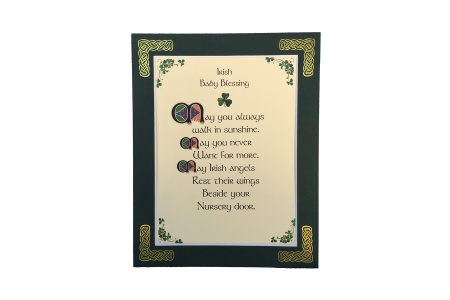 Irish Baby Blessing - May you always walk in sunshine - 8x10 Matted
