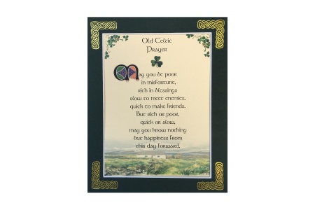 Old Celtic Prayer - May you be poor in misfortune - 8x10 Matted