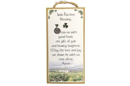 Irish Kitchen Blessing - 5x10 Wooden Plaque