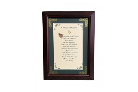 A Baptism Blessing - Dearest Father - 5x7 Framed Blessing