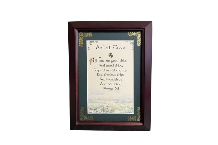 Irish Toast - There Are Good Ships - 5x7 Framed Blessing