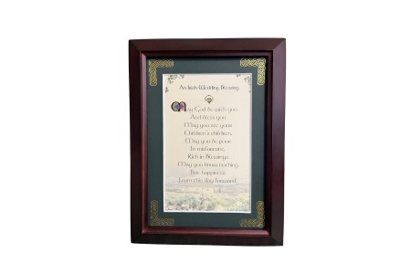 Irish Wedding Blessing - May God Be With - 5x7 Framed