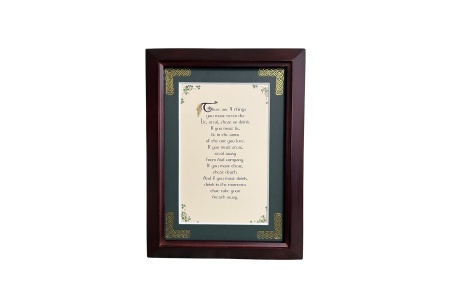 Irish Proverb - There are four things - 5x7 Framed Blessing