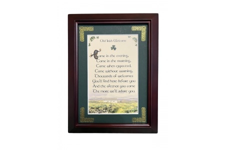 Old Irish Welcome - 5x7 Framed Blessing