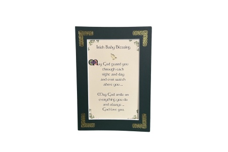 Irish Baby Blessing - May God Guard You - 5x7 Matted 