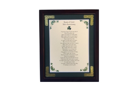/Irish-Blessings/8x10-Framed/Bands-of-Gold-50th-Anniversary