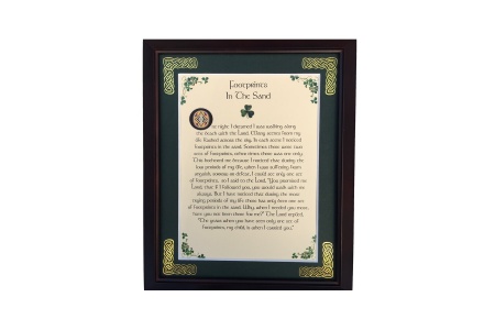 /Irish-Blessings/8x10-Framed/Footprints-In-The-Sand