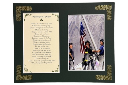 A Firefighter's Prayer - (Ending with) My Colleagues and my friends - 8x10 Matted Photo Verse