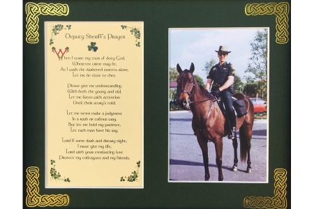 Deputy Sheriff's Prayer - 8x10 Matted Photo Verse