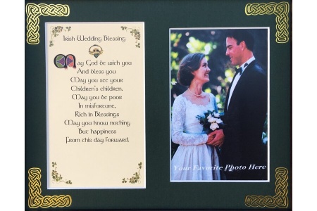 Irish Wedding Blessing - May God be with you and bless you - 8x10 Matted Photo Verse
