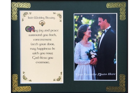 Irish Wedding Blessing - May joy and peace surround you both - 8x10 Matted Photo Verse