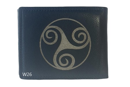Celtic Triskelion Wallet - Black
