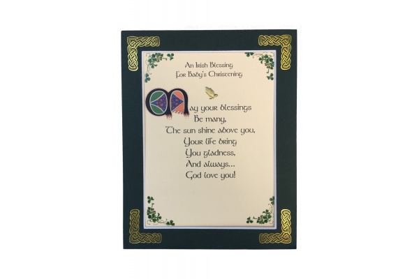 An Irish Blessing for Baby's Christening - 8x10 Matted
