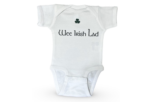 Wee Irish Lad Baby Onesie - White