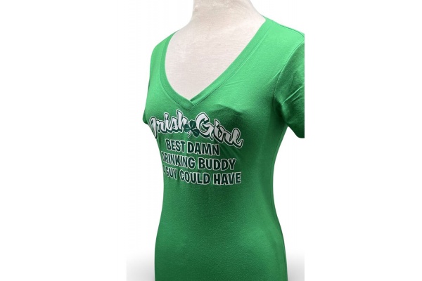 Irish Girl - Drinking Buddy - V Neck T-Shirt