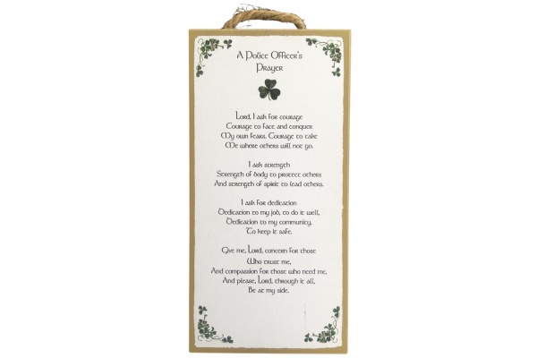 A Police Officer's Prayer - 5x10 Wooden Plaque