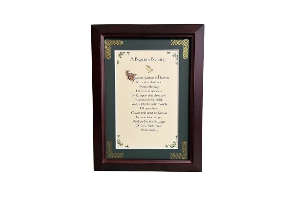 A Baptism Blessing - Dearest Father - 5x7 Framed Blessing