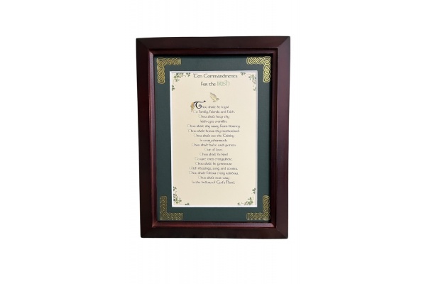 Ten Commandments for the Irish - 5x7 Framed Blessing