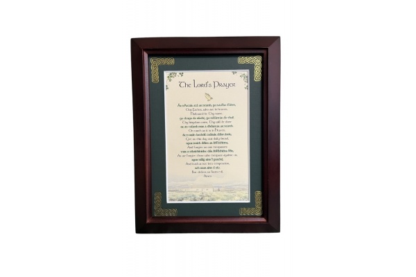 The Lord's Prayer (In Gaelic) - 5x7 Framed Blessing