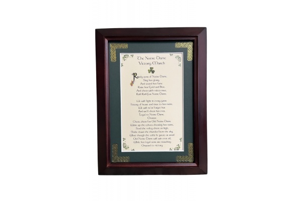 Notre Dame Victory Song - 5x7 Framed