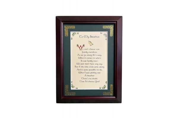 To My Brother - 5x7 Framed Blessing