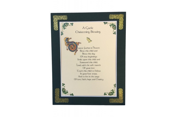 A Gaelic Christening Blessing - 8x10 Matted