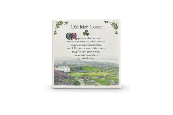 Set of 4 Cork-Backed Irish Blessing Coasters