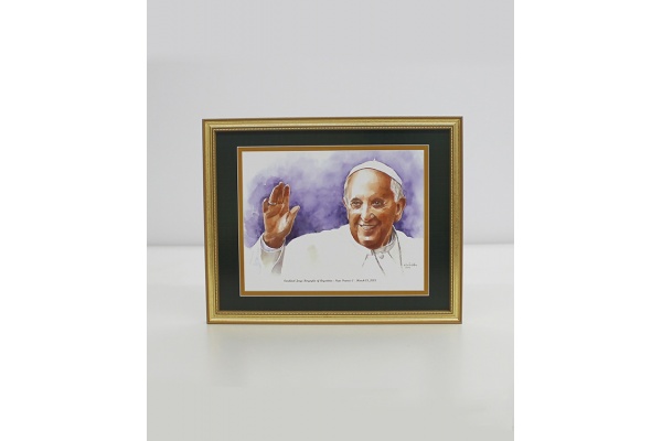 Religious/pope-francis-i-framed-watercolor-print-11x14
