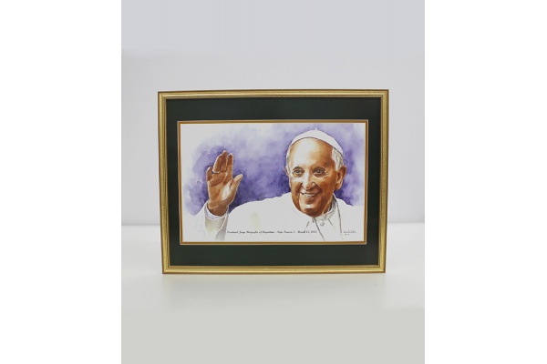 Religious/pope-francis-i-framed-watercolor-print-16x20