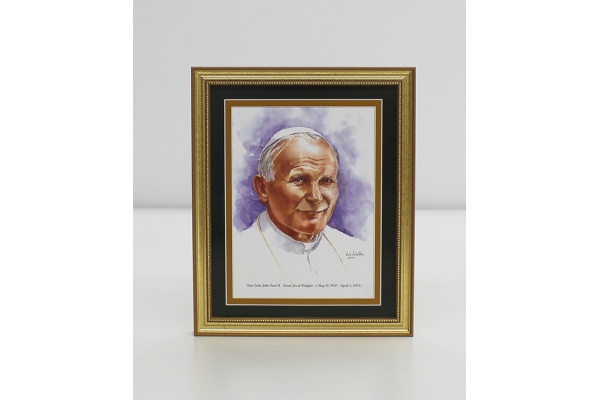 Religious/pope-saint-john-paul-ii-framed-watercolor-print-8x10