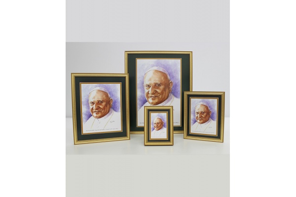 Religious/pope-saint-john-xxiii--framed-watercolor-prints-group
