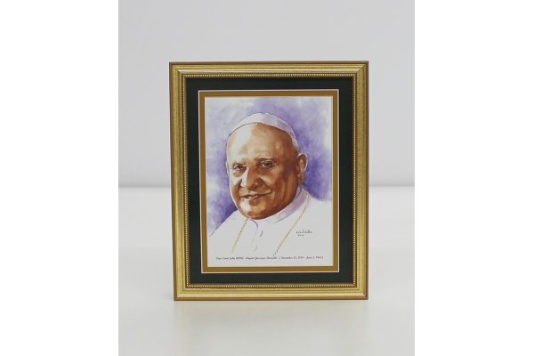 Religious/pope-saint-john-xxiii-framed-watercolor-print-8x10